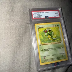 CATERPIE 1999 POKEMON GAME BASE SET 1ST EDITION COMMON 45/102 PSA 9 GRADED SLAB - Image 4