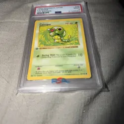 CATERPIE 1999 POKEMON GAME BASE SET 1ST EDITION COMMON 45/102 PSA 9 GRADED SLAB - Image 5