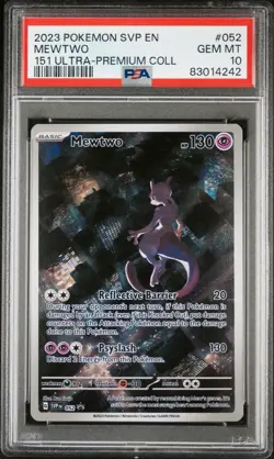 PSA 10 - #052 MEWTWO 151 - 2023 POKEMON SVP EN-SV BLACK STAR PROMO - Image 1