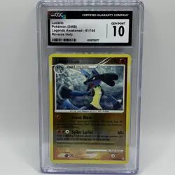 Pokemon Lucario Legends Awakened Reverse Holo 61/146 2008 CGC 10 POP 3 - Image 1