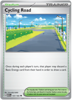Cycling Road 157 /165 SV: Scarlet & Violet 151 Reverse Holo Pokemon - Image 1