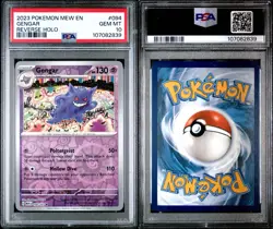 PSA 10 GENGAR 094/165 POKEMON 151 MEW EN REVERSE HOLO LOW POP - Image 3