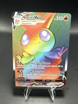 Pokemon Victini VMAX Secret Rare Holo SWSH05: Battle Styles 2021 165/163 NM - Image 1
