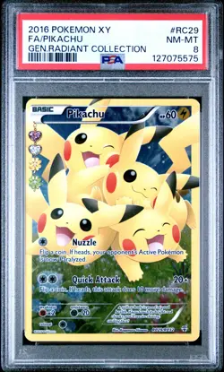 PIKACHU 2016 Pokemon XY Generations Radiant Collection #RC29 - PSA 8 - Image 1