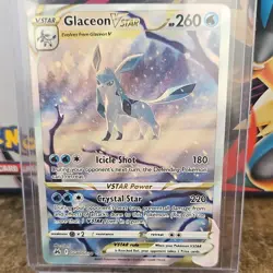 Pokemon TCG Glaceon VSTAR Ultra Rare Full Art Holo GG40/GG70 260 HP Crown Zenith - Image 1