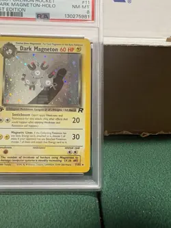 Pokemon TCG: 2000 Dark Magneton 1st Edition Team Rocket #11/82, Holo PSA 8 NM-MT - Image 4