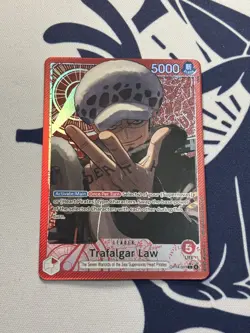 Trafalgar Law (Alternate Art) The Azure Sea's Seven L OP14-001 Foil - Image 1