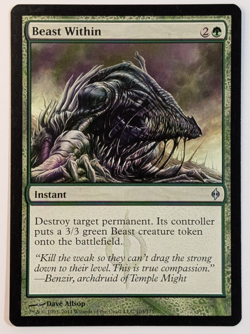 MTG Card - 1x Beast Within - New Phyrexia - NM/LP - Uncommon Magic The Gathering - Image 1