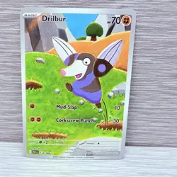 Pokemon TCG Drilbur Illustration Rare Card 124/086 Sv: Black Bolt NM - Image 1