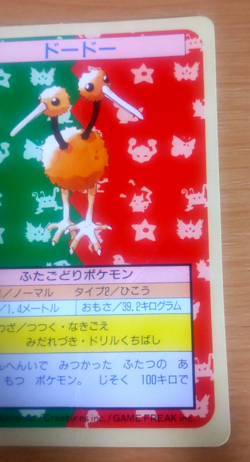Pokemon Card Japanese Top sun Doduo 1995 vintage from Japan - Image 2