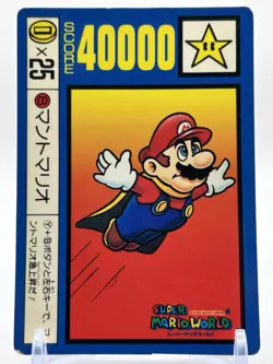 Super Mario World card Mantomario Nintendo Anime Game Vintage Japan TCG - Image 1
