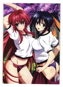 Rias and Akeno High School DxD Custom Fan Art Anime Goddess Story Card Girl - Image 1