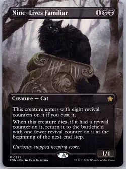 Nine-Lives Familiar (Borderless) 321 Foundations - Magic The Gathering MTG - NM - Image 1