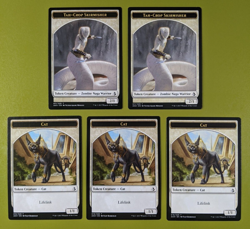 5 DOUBLE SIDED Sacred Cat & Tah-Crop Skirmisher Token Amonkhet MTG 5 - Image 1