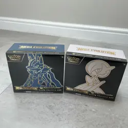 Pokemon TCG Mega Evolutions Pokemon Center ETB Lucario and Gardevoir Sealed - Image 1