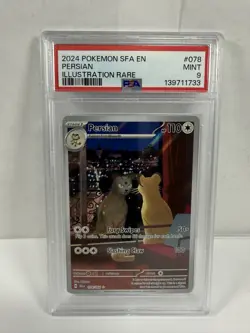 Pokemon Persian 078/064 Shrouded Fable Illustration Rare PSA 9 - Image 1