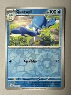 Pokemon TCG * SV Surging Sparks * 051/191 Quaxwell Common * REVERSE HOLO * NM - Image 1