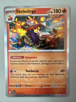 Pokemon TCG * SV Surging Sparks * 031/191 Skeledirge Rare * HOLO * Fresh Pk - Image 1