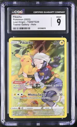 Pikachu TG05/TG30 CGC 9 - 2022 Pokemon SWSH Lost Origin Trainer Gallery - Image 1