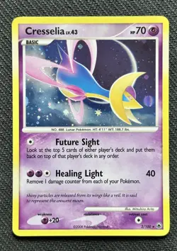 2008 Pokemon Diamond & Pearl Majestic Dawn Cresselia Holo Rare #2/100 Check Pic - Image 1