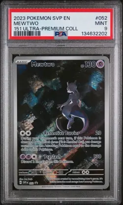 PSA 9 Mewtwo 151 UPC Black Star Promo 052 Pokemon English Mint - Image 1