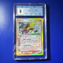 Pokemon Flareon 2005 Delta Species Reverse Holo EX 5/113 CGC 9 MINT W/ Subs - Image 1