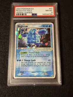 2004 Pokemon Ex Regice Ex Holo Hidden Legends PSA 8 - Image 1