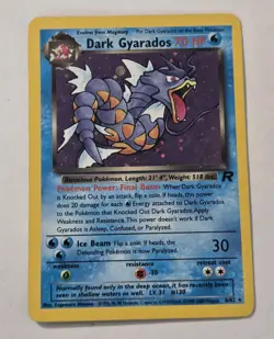 Dark Gyarados 8/82 MP Team Rocket Holo Unlimited Pokemon Card Moderate Play - Image 1