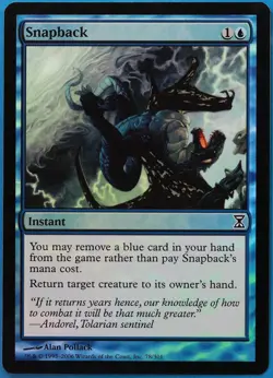 Snapback FOIL Time Spiral PLD Blue Common MAGIC MTG CARD (ID# 511377) ABUGames - Image 1