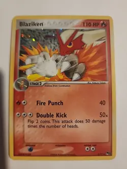 Blaziken 1/17 Holo Rare Pokemon TCG POP Series 1 Card NM Near Mint - Image 1