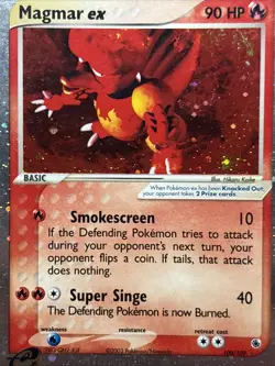 Magmar ex Holo Ultra Rare-100/109 Pokemon TCG: EX Ruby & Sapphire Card-LP🔥 - Image 3