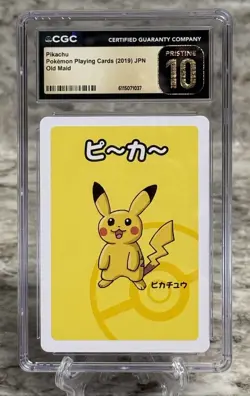 CGC 10 Pristine Pikachu Old Maid Playing Cards 2019 Japanese Pokemon Card - Image 1