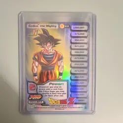 SCORE Goku, the Mighty Shonen Jump Exclusive Foil Power Card Dragon Ball Z TCG - Image 1