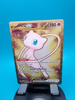 2023 Mew EX Metal Holo Promo Card 205/165 Scarlet & Violet 151 Ancient Pokemon - Image 1
