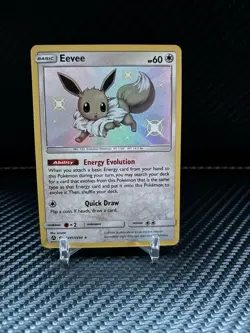 Pokemon TCG Eevee SV41/SV94 Shiny Holo Card Hidden Fates Shiny Vault - Image 1