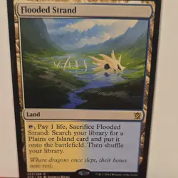 Magic The Gathering Flooded Strand Land Rare Khans of Tarkir 2014 - Image 1