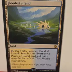 Magic The Gathering Flooded Strand Land Rare Khans of Tarkir 2014 - Image 2