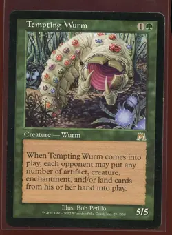 Tempting Wurm Rare Onslaught LP Magic the Gathering MTG - Image 1