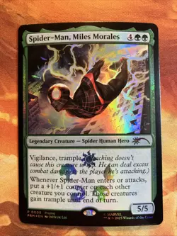 MTG Foil Promo Spider-Man, Miles Morales Marvel's Spider-Man Mythic Near-Mint!! - Image 1