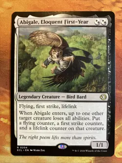 MTG Abigale, Eloquent First-Year Lorwyn Eclipsed Rare Near-Mint!! - Image 1