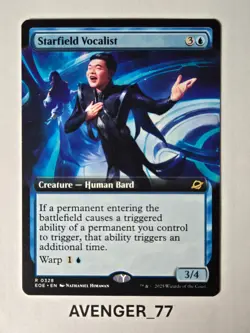 Magic The Gathering MTG #0328 Starfield Vocalist Extended Art Edge of Eternities - Image 1