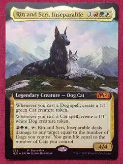 Magic The Gathering 2021 CORE SET M21 PROMO FOIL RIN AND SERI INSEPARABLE MTG - Image 1