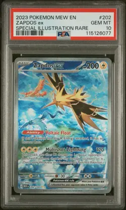 2023 POKEMON MEW EN-151 SPECIAL ILLUSTRATION RARE #202 ZAPDOS EX PSA 10 - Image 1