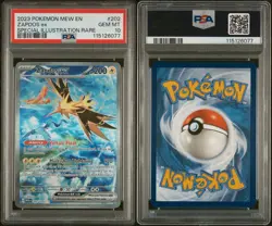 2023 POKEMON MEW EN-151 SPECIAL ILLUSTRATION RARE #202 ZAPDOS EX PSA 10 - Image 3