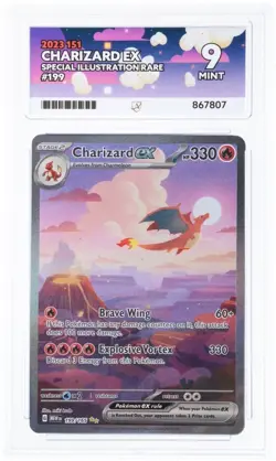Pokemon TCG Charizard EX Scarlet & Violet 151 Card 199/165 Ace 9 - Image 1