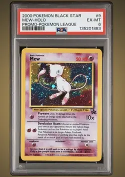 2000 Pokemon HOLO Black Star Promo Mew ⭐ - Image 2