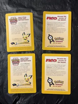 2001 Pokemon Neo Discovery pokemon League Promo Insert Card X4 - Image 2