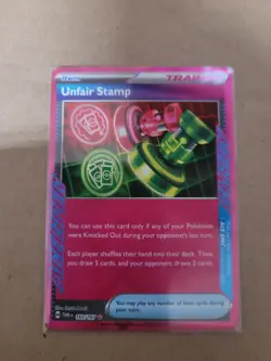 Pokemon TCG Unfair Stamp 165/167 Twilight Masquerade Pink Ace Spec Trainer - NM - Image 1