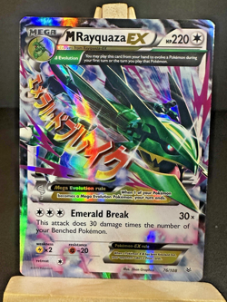 MEGA M Rayquaza EX 76/108 Roaring Skies Holo Ultra Rare Holo 🔥 LP-NM Pokemon - Image 1