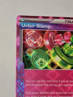 Unfair Stamp - ACE SPEC RARE - Twilight Masquerade - 165/167 Pokemon NM (F006) - Image 4